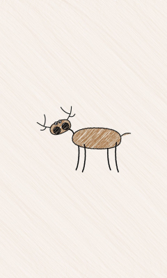 Funny Deer Drawing wallpaper 240x400