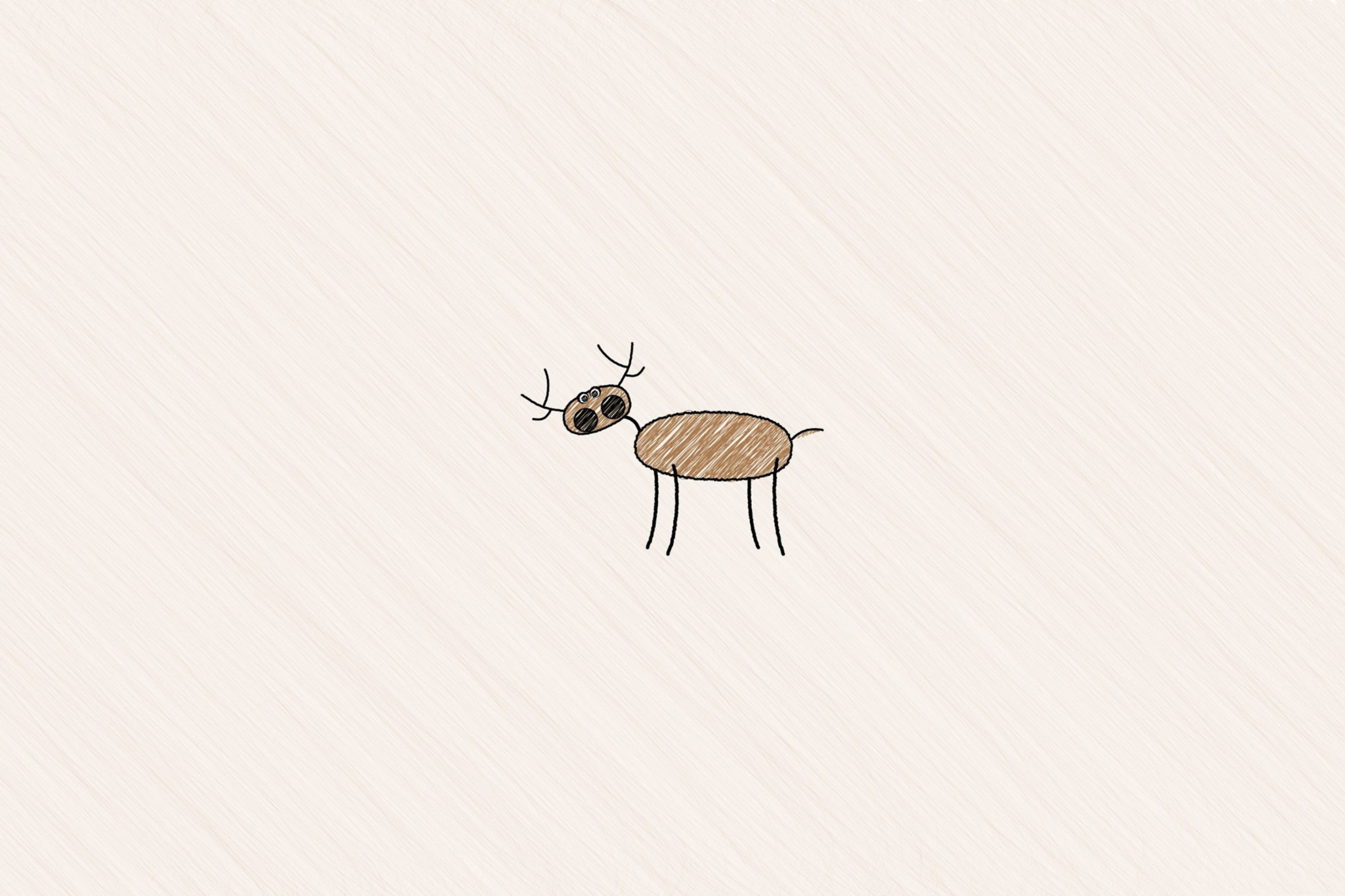 Funny Deer Drawing wallpaper 2880x1920