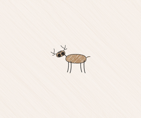 Fondo de pantalla Funny Deer Drawing 480x400
