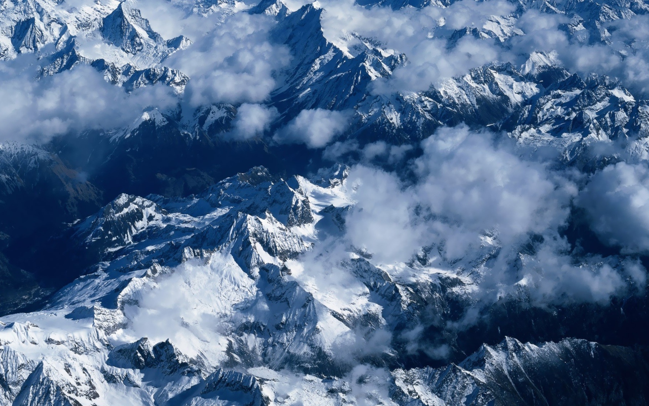 Screenshot №1 pro téma Snowy Mountains 1280x800