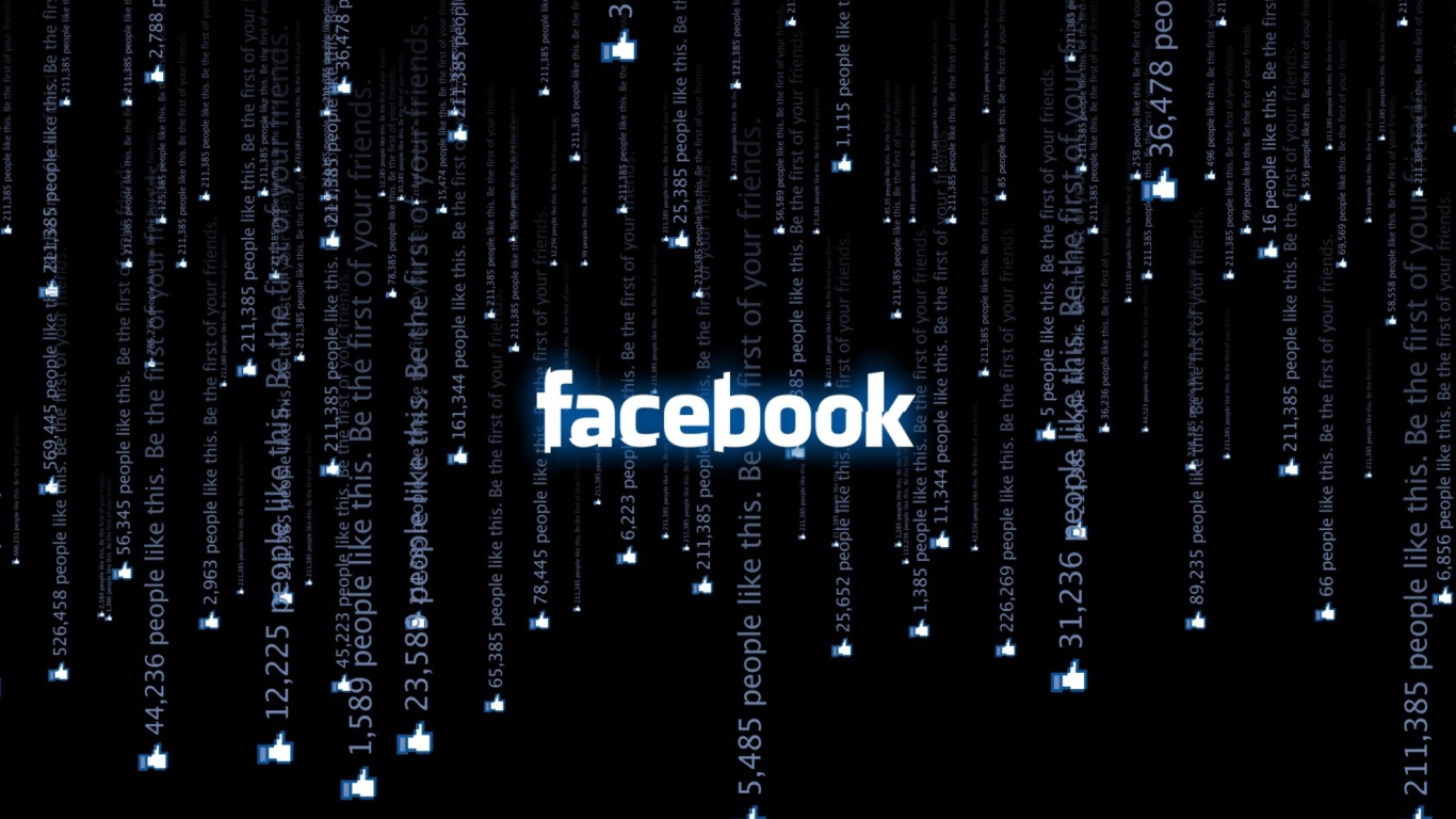 Das Facebook Matrix Wallpaper 1366x768