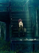 Girl Sitting On Bridge Stairs screenshot #1 132x176