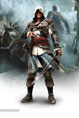 Fondo de pantalla Assassins Creed Black Flag Game 320x480