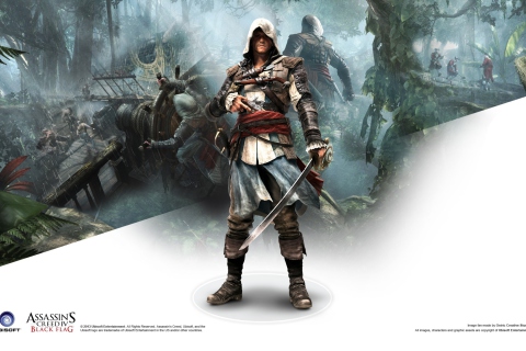 Sfondi Assassins Creed Black Flag Game 480x320