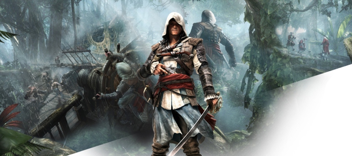 Das Assassins Creed Black Flag Game Wallpaper 720x320