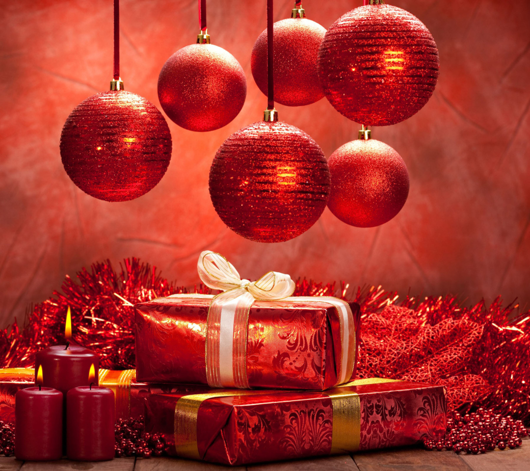 Red Christmas wallpaper 1080x960