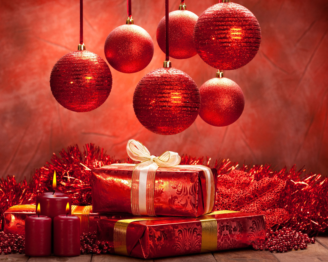 Das Red Christmas Wallpaper 1280x1024