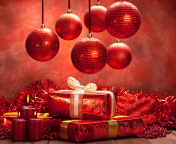 Red Christmas wallpaper 176x144