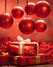 Red Christmas wallpaper 176x220