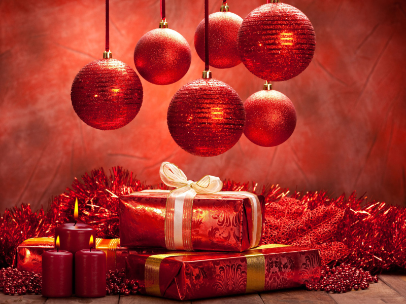 Red Christmas wallpaper 800x600