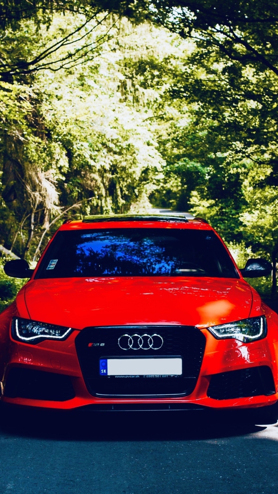 Das Audi A3 Red Wallpaper 1080x1920