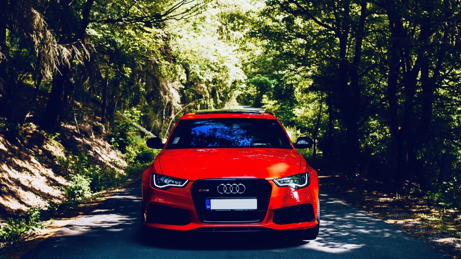 Audi A3 Red wallpaper 1600x900