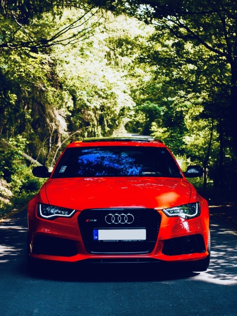 Обои Audi A3 Red 480x640