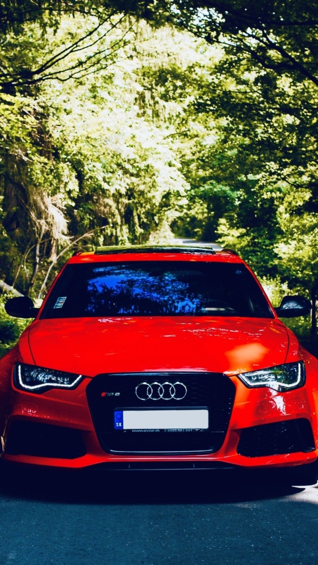 Fondo de pantalla Audi A3 Red 640x1136