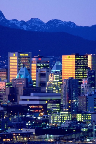 Fondo de pantalla Vancouver Skyline 320x480