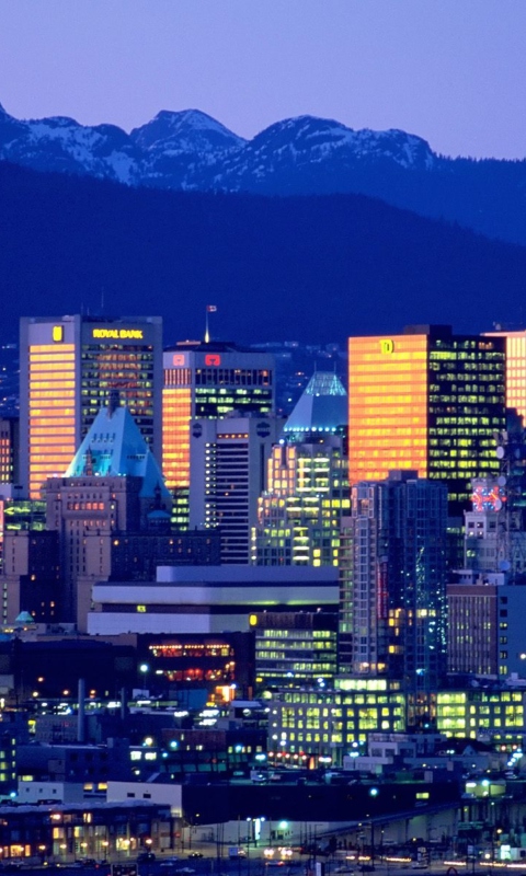 Das Vancouver Skyline Wallpaper 480x800