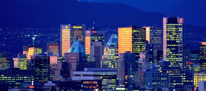 Fondo de pantalla Vancouver Skyline 720x320