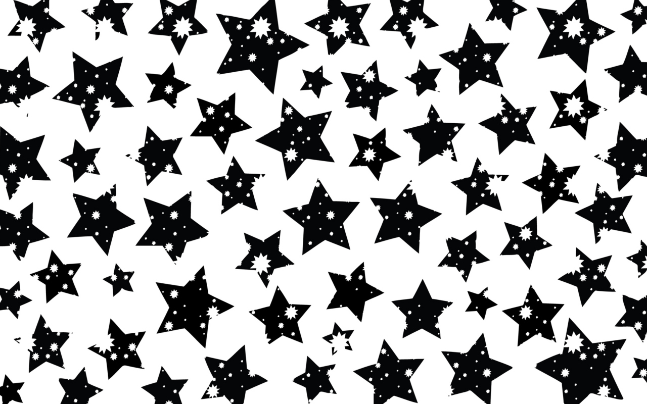 Das Black And White Stars Wallpaper 1280x800