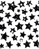 Обои Black And White Stars 128x160