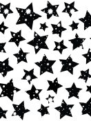Fondo de pantalla Black And White Stars 132x176