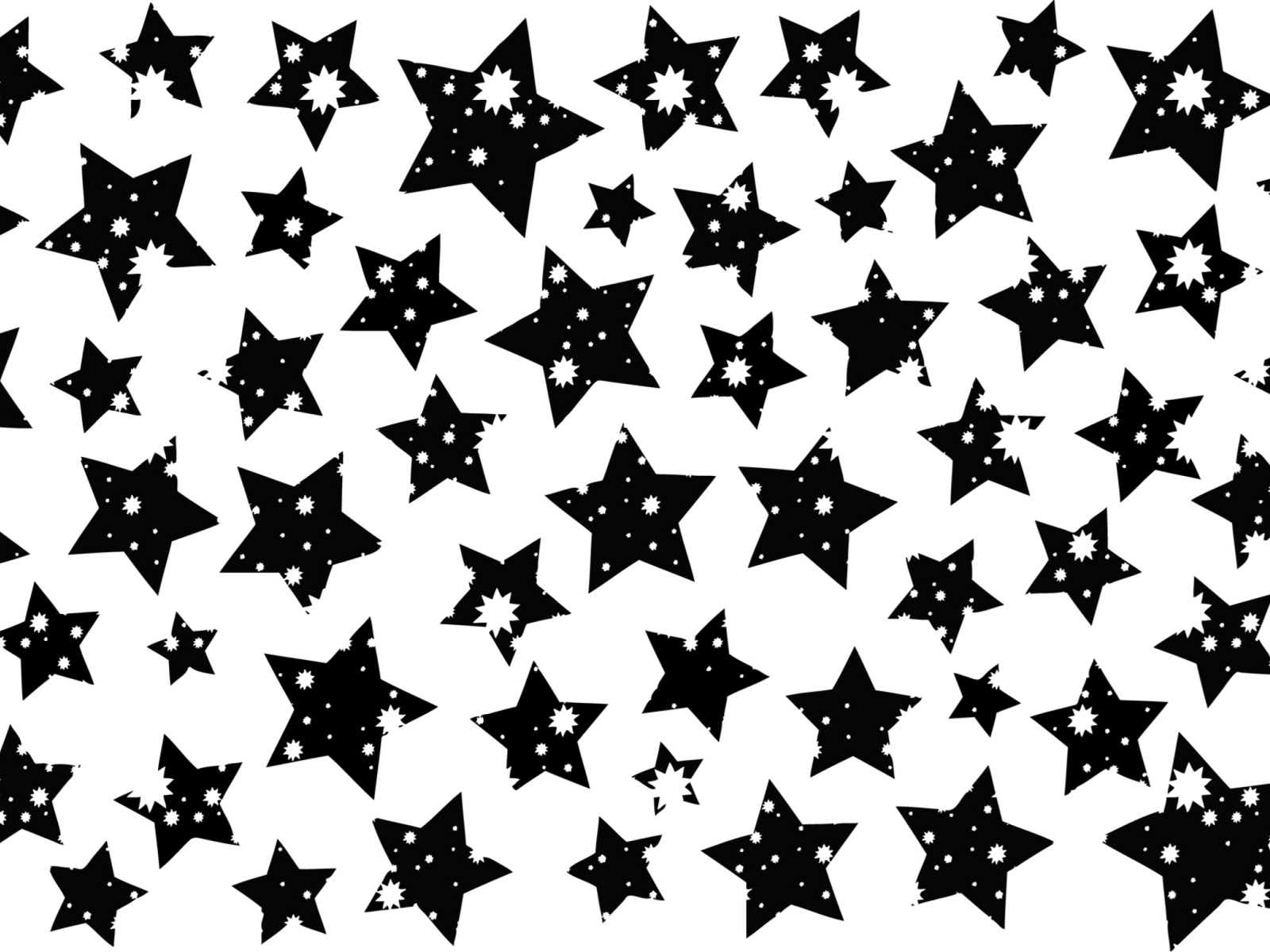 Das Black And White Stars Wallpaper 1600x1200