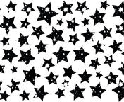 Fondo de pantalla Black And White Stars 176x144
