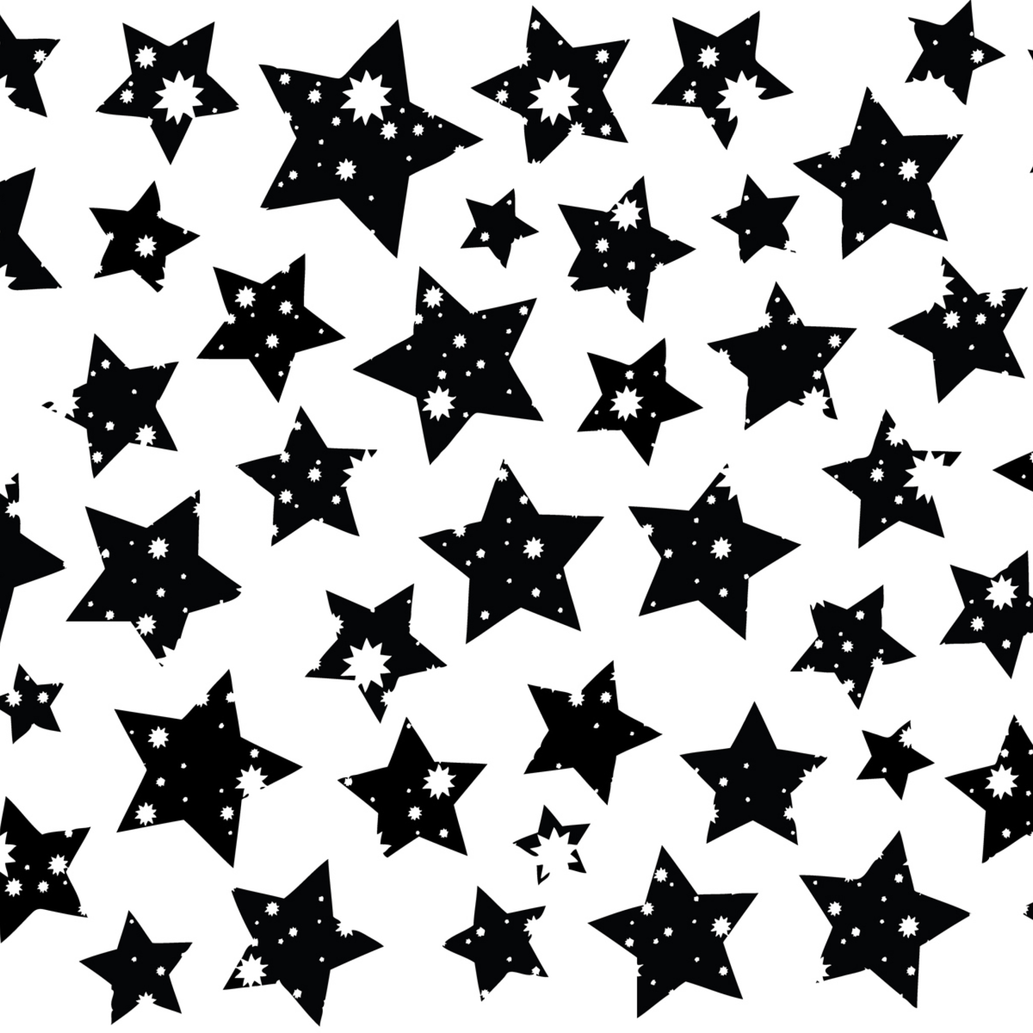 Обои Black And White Stars 2048x2048