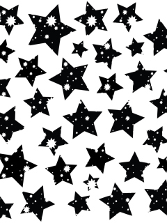 Das Black And White Stars Wallpaper 240x320