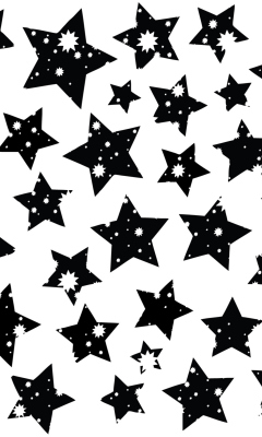 Fondo de pantalla Black And White Stars 240x400