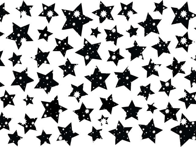Обои Black And White Stars 640x480