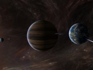 Fondo de pantalla Orbit of Jupiter 320x240