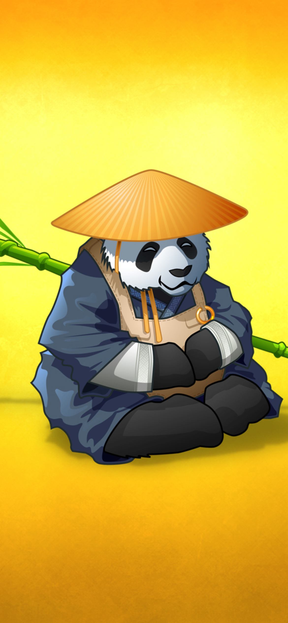 Fondo de pantalla Funny Panda Illustration 1170x2532