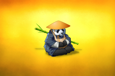 Funny Panda Illustration screenshot #1 480x320