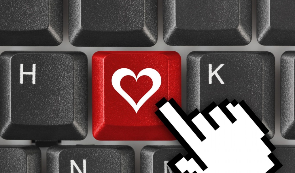 Sfondi Love Keyboard 1024x600