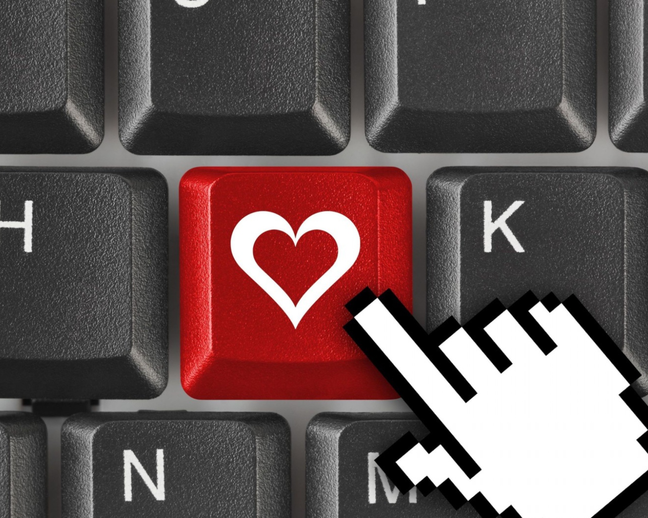 Das Love Keyboard Wallpaper 1280x1024