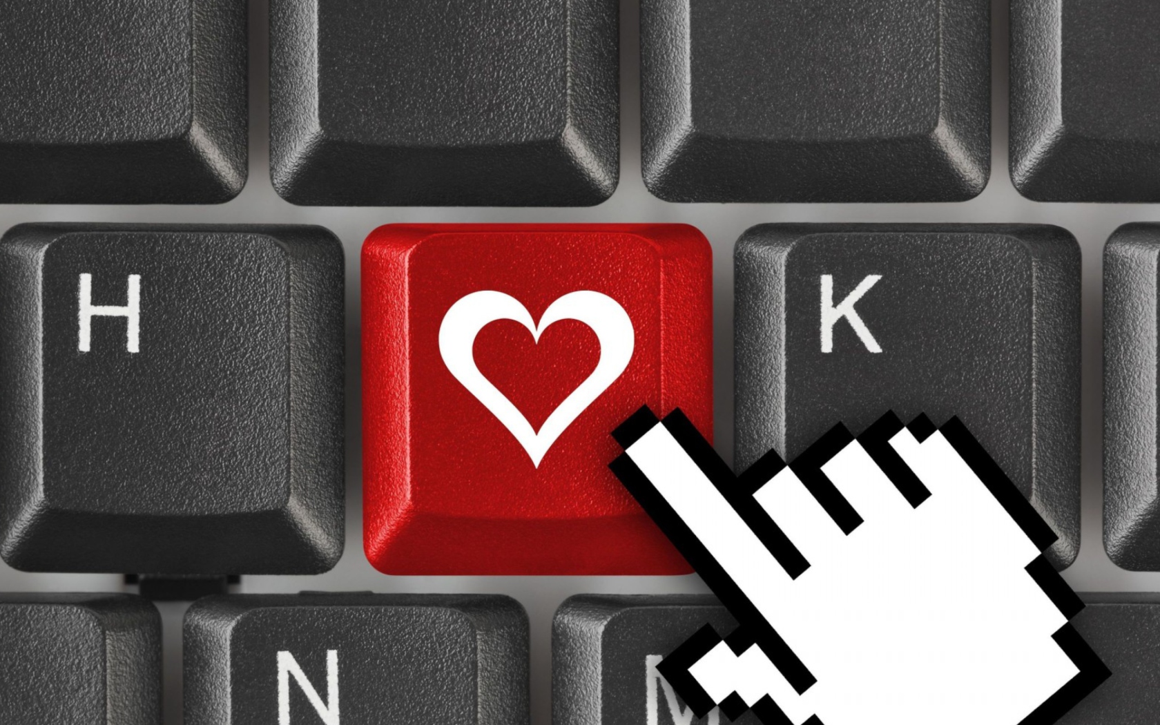 Fondo de pantalla Love Keyboard 1680x1050
