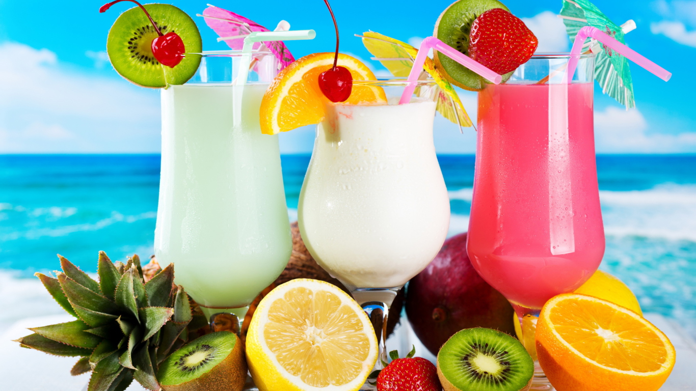 Fondo de pantalla Summer Drinks 1366x768