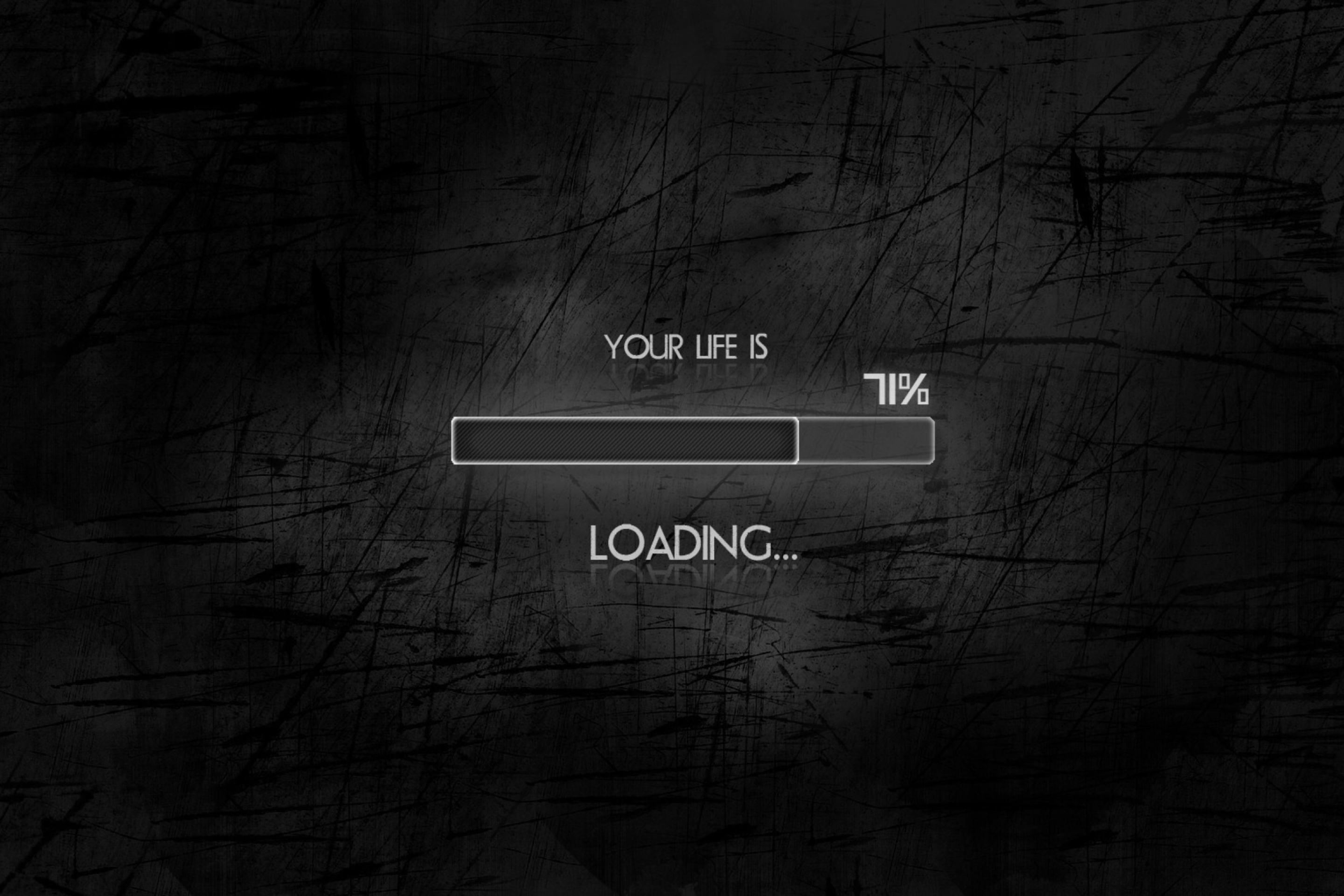 Обои Your Life Is Loading на телефон 2880x1920