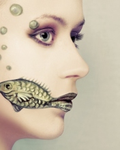 Fish Face Art wallpaper 176x220