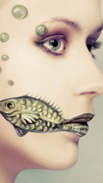 Das Fish Face Art Wallpaper 360x640