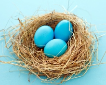 Sfondi Blue Easter Eggs 220x176