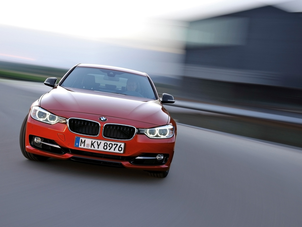 Sfondi BMW 3 Series Sedan Sport Line Front Speed 1024x768