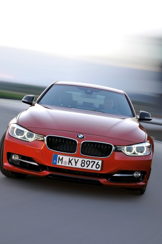 Fondo de pantalla BMW 3 Series Sedan Sport Line Front Speed 320x480