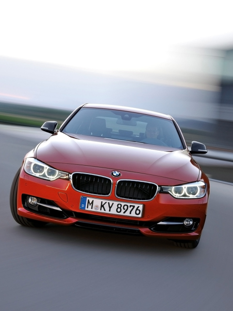 BMW 3 Series Sedan Sport Line Front Speed screenshot #1 480x640
