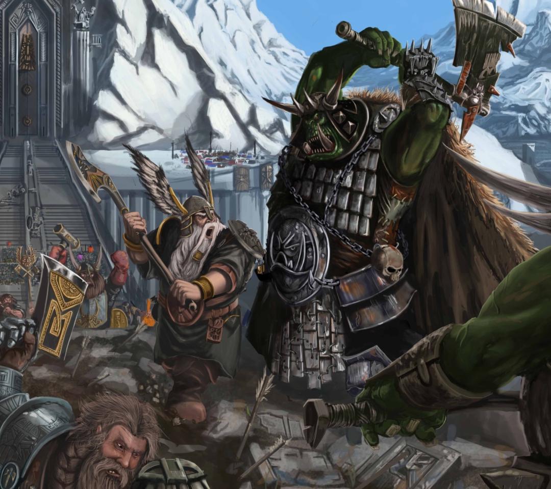 Das Fantasy Battle Wallpaper 1080x960