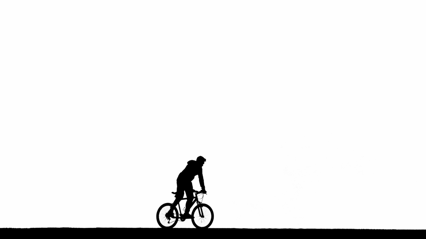 Fondo de pantalla Bicycle Silhouette 1366x768