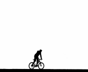 Das Bicycle Silhouette Wallpaper 176x144