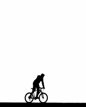 Das Bicycle Silhouette Wallpaper 176x220
