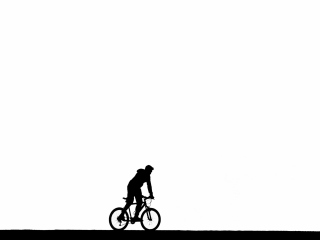 Обои Bicycle Silhouette 320x240