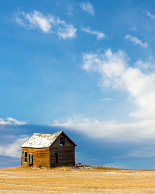 Left House Under Blue Sky - Obrázkek zdarma pro 128x160